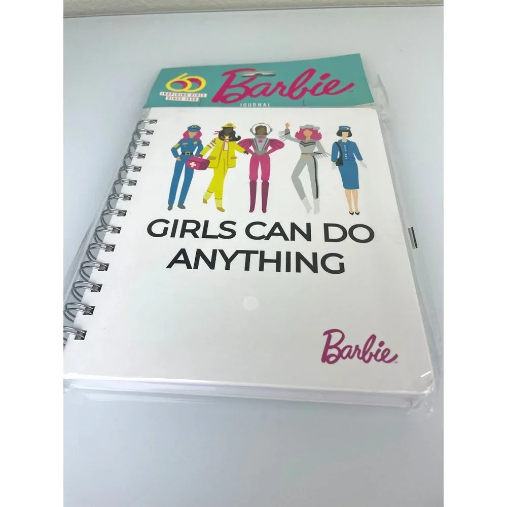 2016 New Sealed Barbie Journal Writing Notebook Girls Can Do Anything Spiral